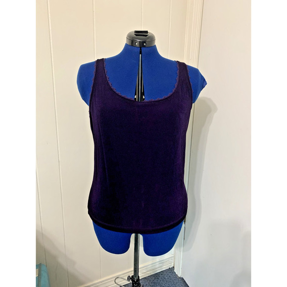 Chico's Travelers Cardigan and Tank Set Size 16/XL Purple Slinky Knit Packable - Picture 4 of 13